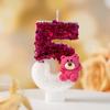 Cute Strawberry Bear Number Candle Creative Color Block Birthday Cake Candle Super Sparkly Holiday Candle