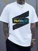 Hurley-loggan representerar frihet och den oändliga strävan efter äventyr med en minimalistisk geometrisk stil T-shirt för unisex