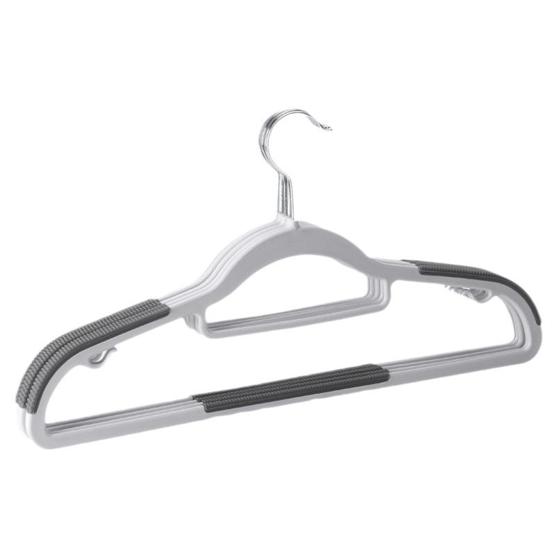 Set di Grucce Robuste Antiscivolo, Senza Angolo sulle Spalle Doppia Barra Gruccia di Plastica per Armadio di Casa, Appendiabiti Antigraffio in Diversi Colori