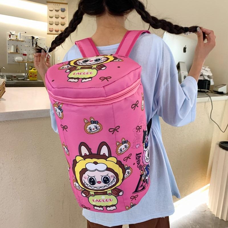 School bag backpack cute cartoon snack bucket large capacity out storage bag backpack