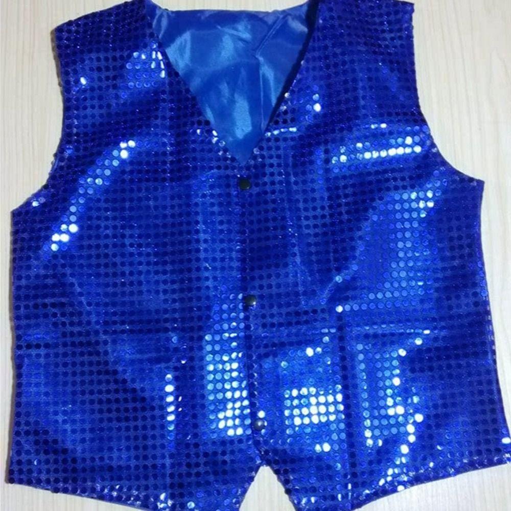 Dressy Look Hip-hop Waistcoats New Style Performance Suit Sequins Vest Dance Costume  Dance Party
