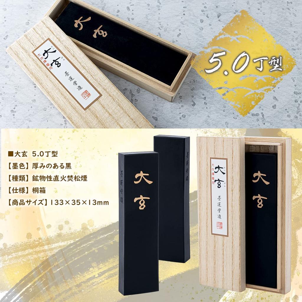 Bokuundo Solid Tusch Daigen för Kanji Clear Book Typ 00855 5.0