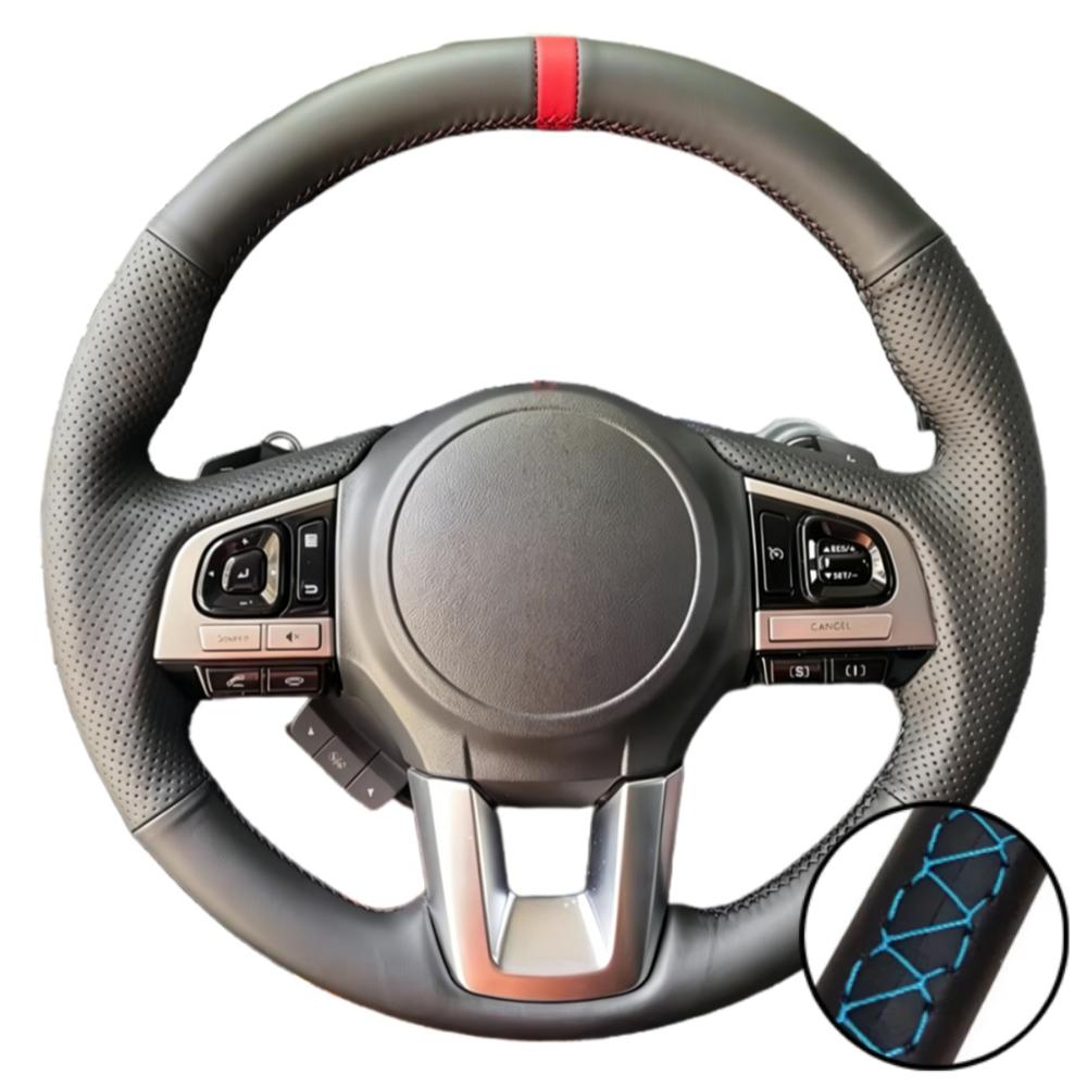 Hand Stitched Non-slip Artificial Leather 2015-2017 Outback 2014-2017 Forester 2015 Steering Wheel Cover For Subaru Legacy XV