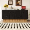 Modern sideboard cabinet with 4 doors, large storage space and clear U-shape structure, for living room & dining area, 160×75×38 c
