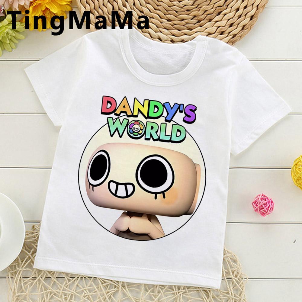 Dandys World T Shirt Kids Father Mother Fashion Casual Cartoon T-Shirts Men Teen Boys Loose O-Neck Short Sleeve Summer Clothes