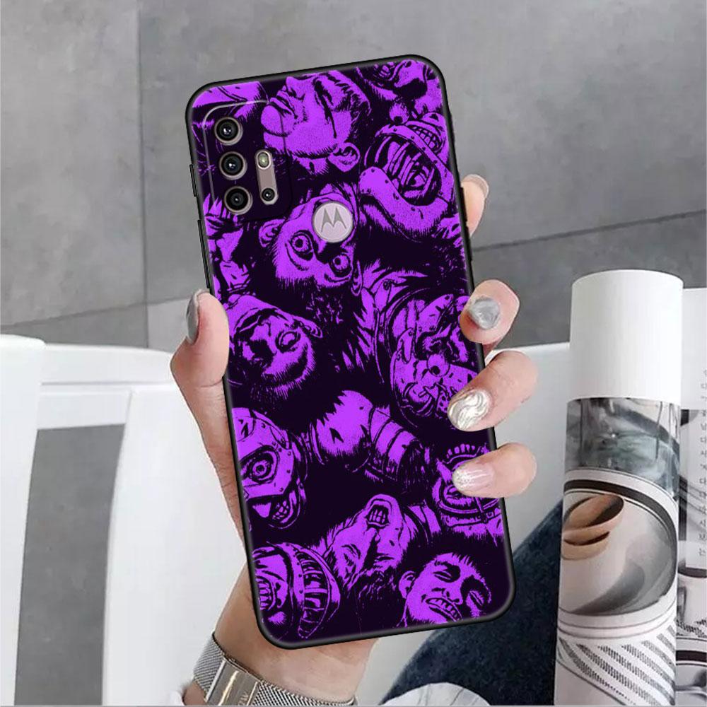 Scary Face Eyes Smiley Case For Motorola G30 G9 Play G82 G52 G60 G8 G9 Power G50 One Fusion Edge 30 20 Black Soft Phone Capas
