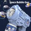 12 Hole Bubble Gun Aerospace Bubble Machine Handheld Fully Automatic Bubble Toy for Children Without Battery and Bubble Water