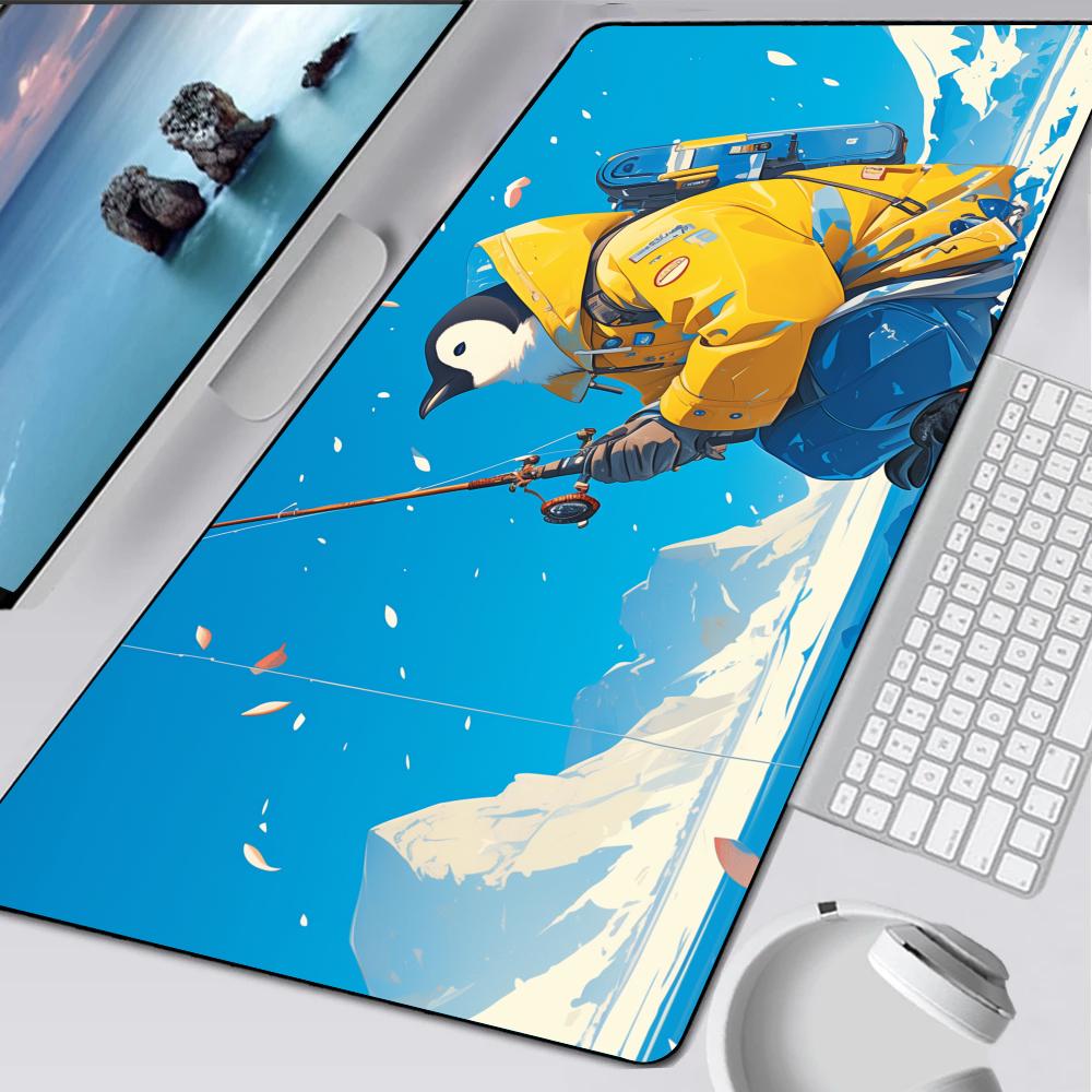 Pinguino antartide carino madagascar Tappetino per Mouse Tappetino in Gomma Laptop Xxl Mousepad Quaderno Giocatore Tavolo Computer Accessori da Gioco