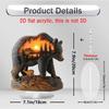 2D Colorful Animal Acrylic Ornaments Colorful Cat Figurine Decoration Kitten Standing Miniature Desktop Decoration For Home