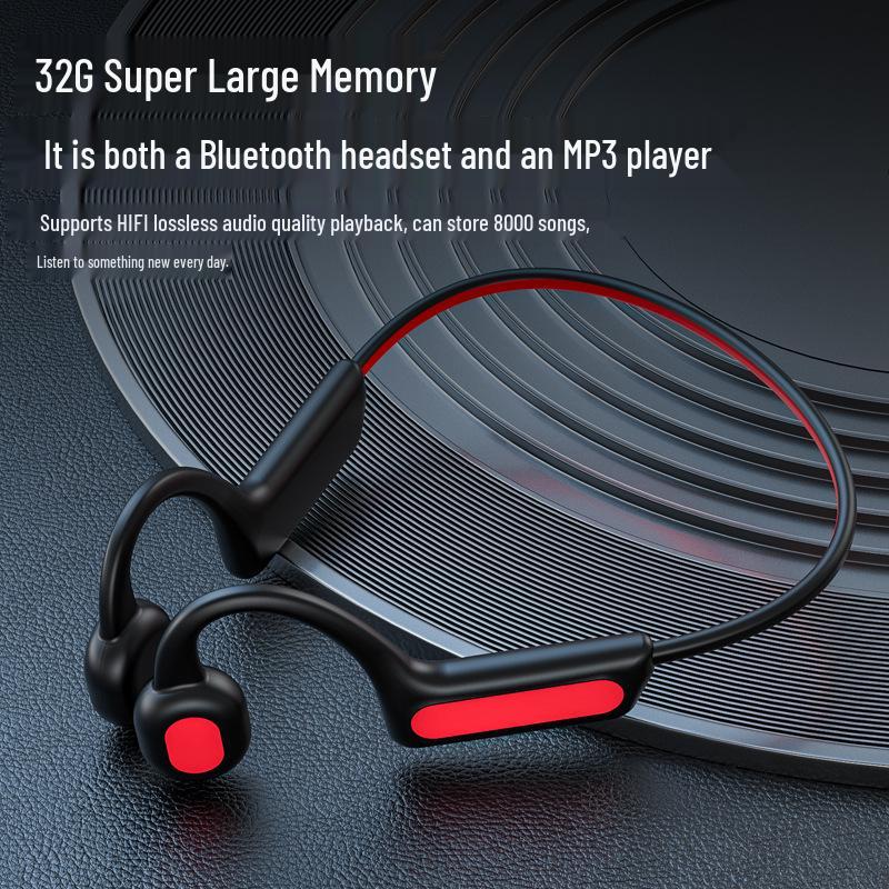 New 5.3 Bone Conduction Wireless Bluetooth Sports Earphones - Non-In-Ear, Anti-Drop, Ideal for Running