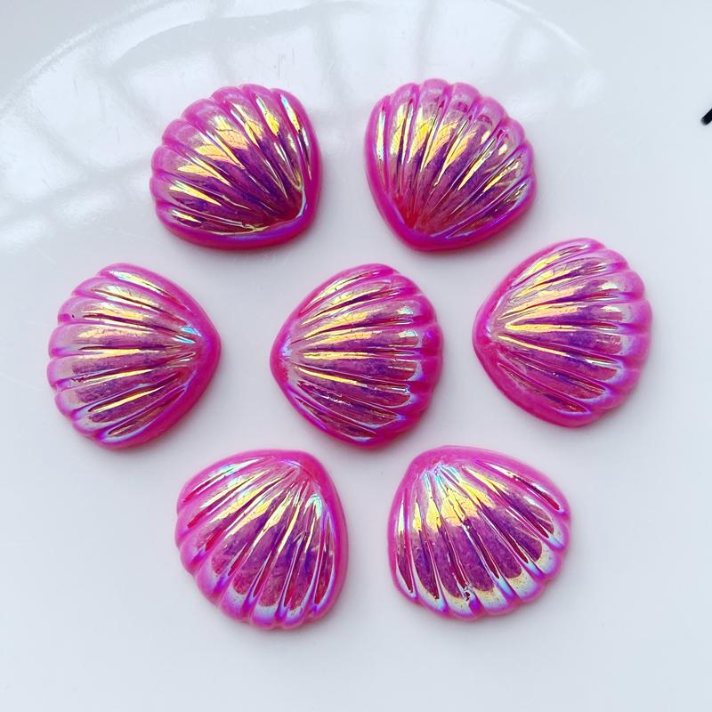 10/20Pcs Resin Cute Mixed Colored Shell Flatback Cabochon Scrapbook Kawaii DIY Embellishments Accessories K74