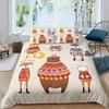 Kids Cartoon Animal Zebra Giraffe Fox Kangaroo King Queen Duvet Cover Boy Girl Rabbit Wildlife Bedding Set Polyester Quilt Cover