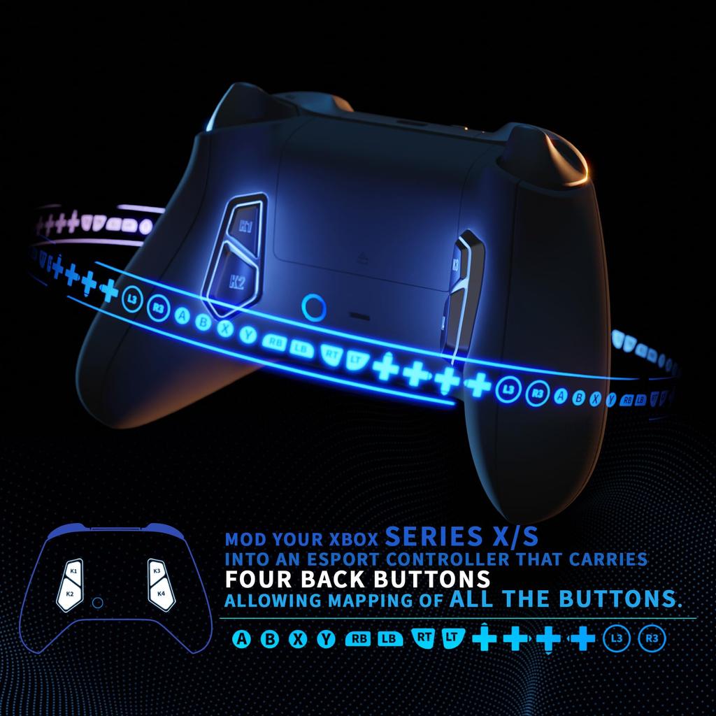 eXtremeRate Redesigned Back Button Remap Kit for Xbox Core 1914 Controllers and Victor X Remap Kit for Xbox Series Controllers Not S/X (Controllers