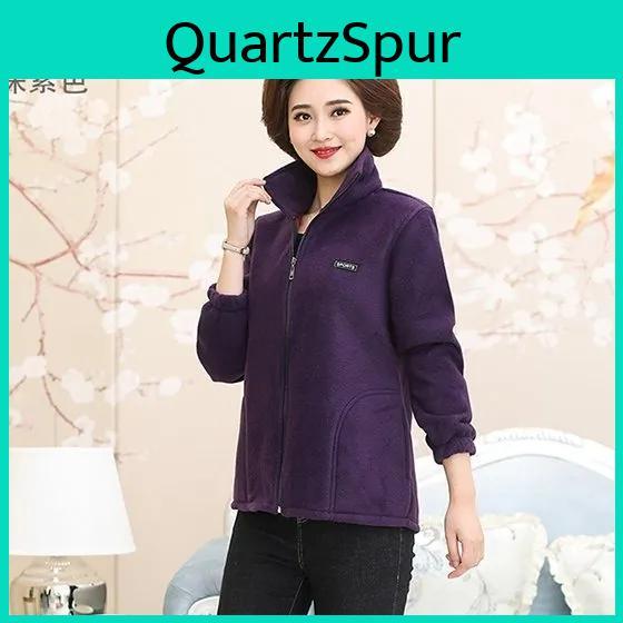Warm Casual Womens Zipper Jackets Ladies Coat Sweatshirt Fleece Outerwear Tops