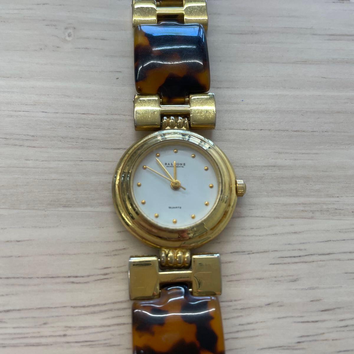 Used Wristwatch, tortoiseshell pattern, battery replaced