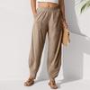 Fashion Trend Women's Solid Color Pocket Casual Cropped Pants