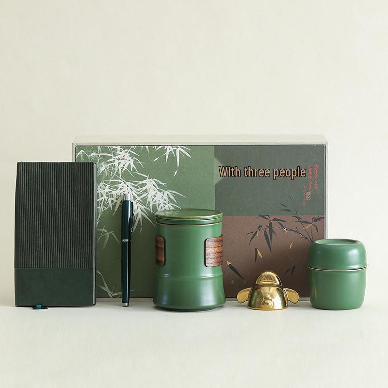 Bamboo Kung Fu Tea Set: Elegant Gift for Elders & Birthdays