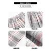 Grey and Pink Plaid Pants Children's Autumn and Winter New High-waisted Lazy Straight Loose Casual Retro Woolen Wide-leg Pants