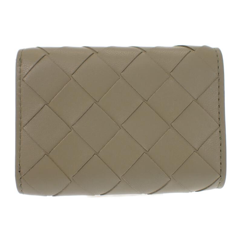 Bottega Veneta 751156VCPP68369 Tri-fold Wallet Travertine/Newsage Women