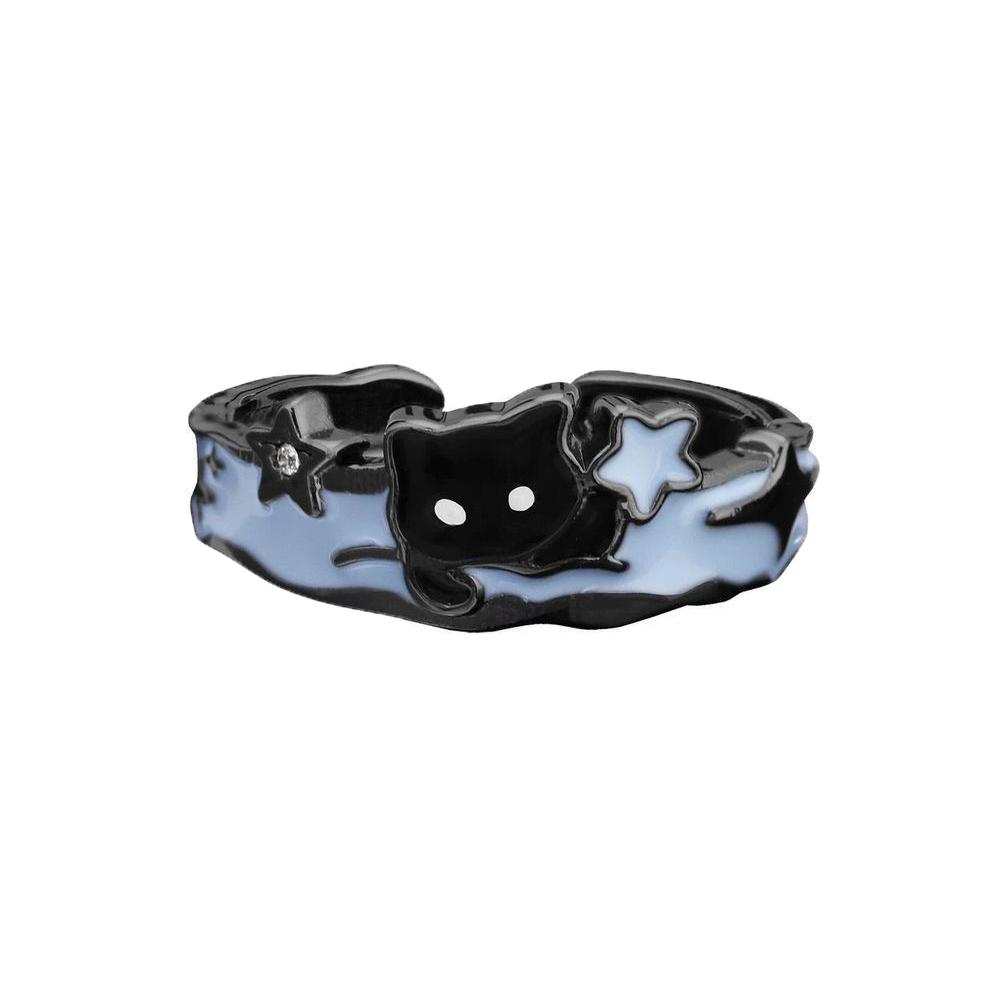 Puppy Cat Dog Rings Zinc Zinc Alloy Valentine's Day Gifts Cute Couple Star Rings Gifts