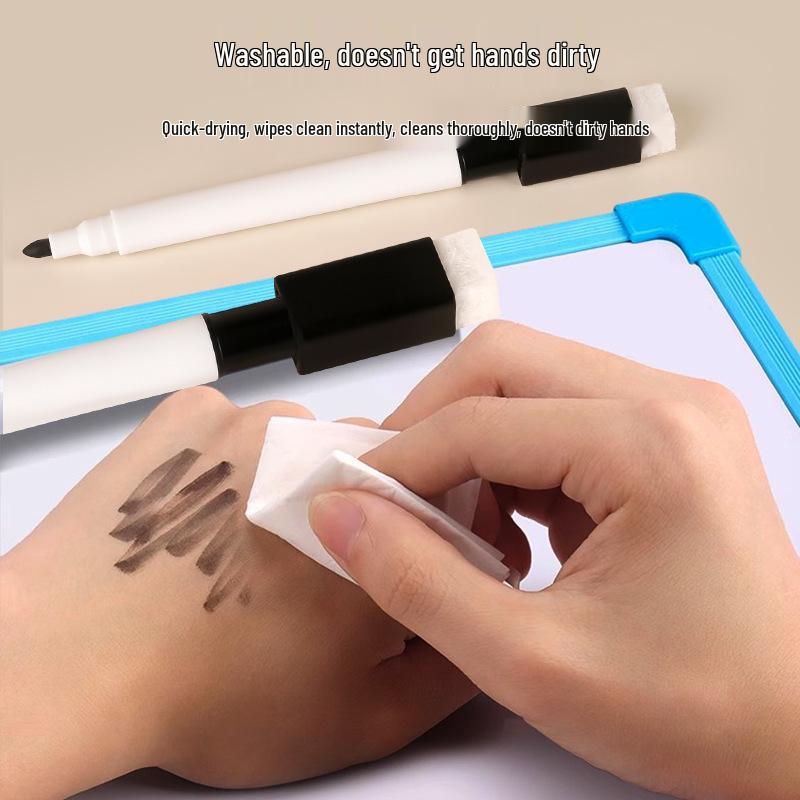 Erasable Oil-Based Brush Tip Marker for Baby Drawing Board - Non-Magnetic, Available In Large and Small Sizes