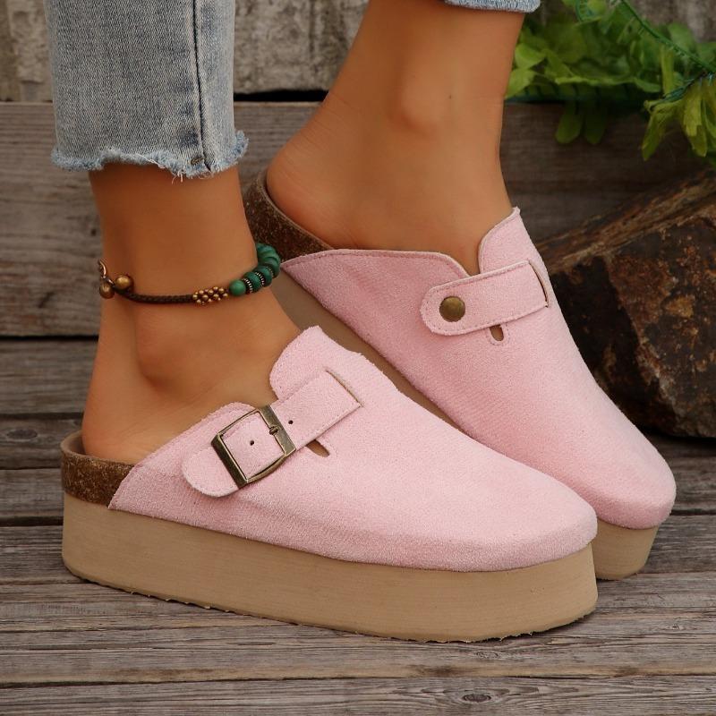 Women Soft Footbed Suede Sandals New Shevalues Classic Cork Clogs Platform Slippers Beach Home Shoes Women Slides Women