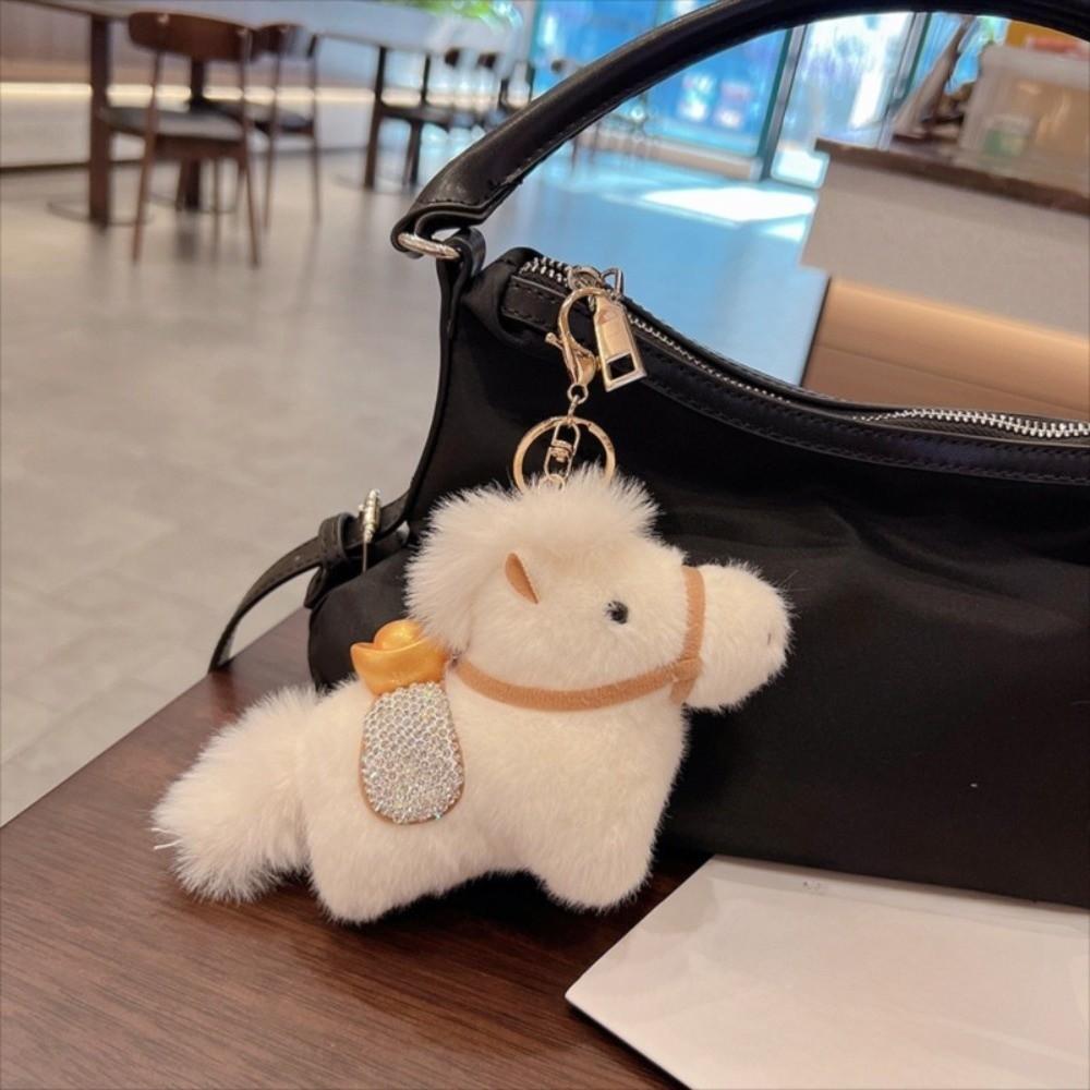 Cute Yuanbao Pony Pendant Mascot Dolls Cartoon Steed Doll Zodiac Pony Figurine  Home Decoration