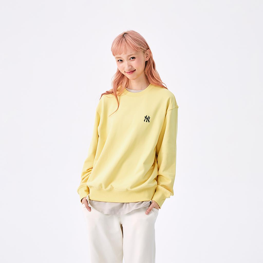 MLB New York Yankees Basic Collection SS25 Sweatshirt Unisex Light Yellow 3AMTB0151-50YEL