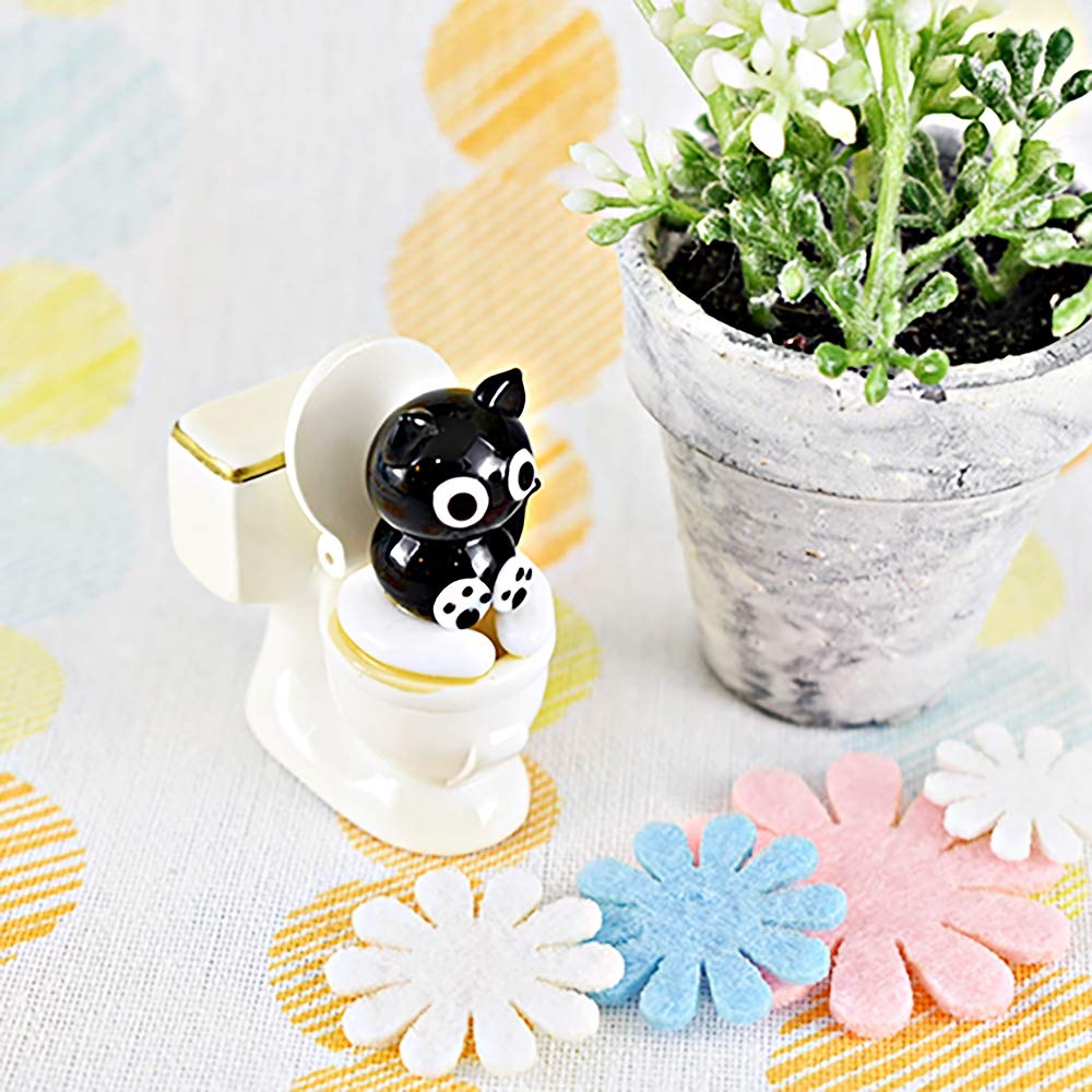 Forcart Cute Handmade Glass Cat Toilet Cat CYK1041