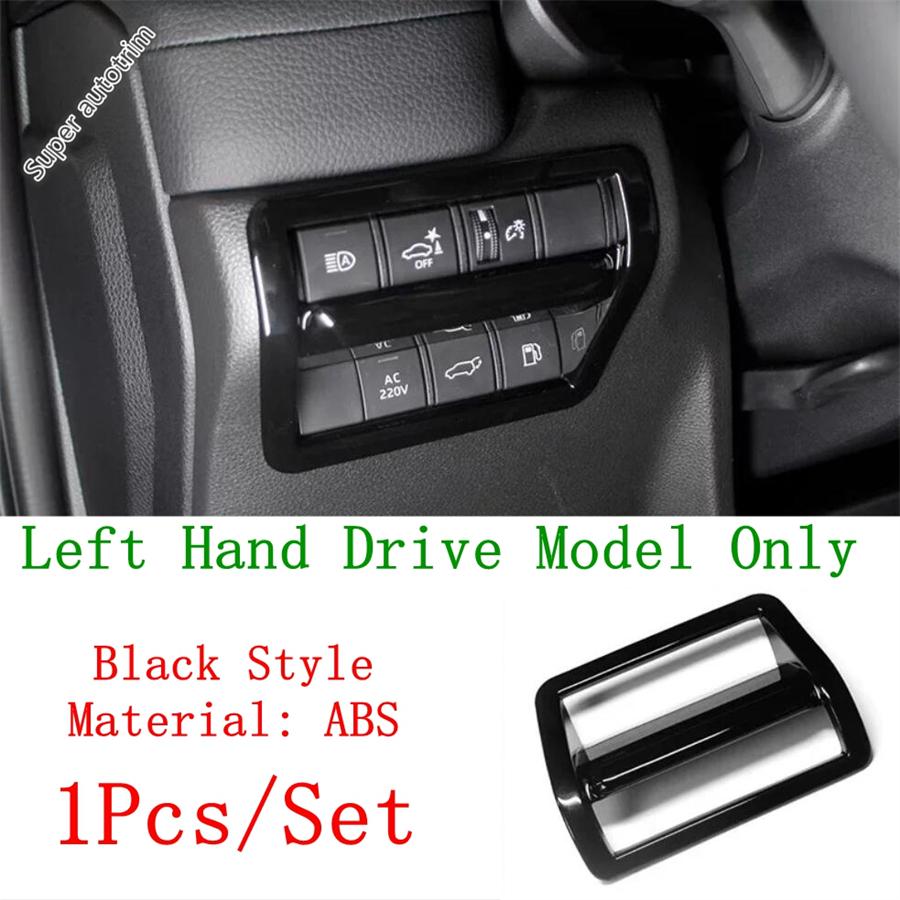 Black Head Light Steering Wheel Dashboard Frame Cover Trim Accessories For Toyota Land Cruiser 250 Prado LC250 2024 2025 2026