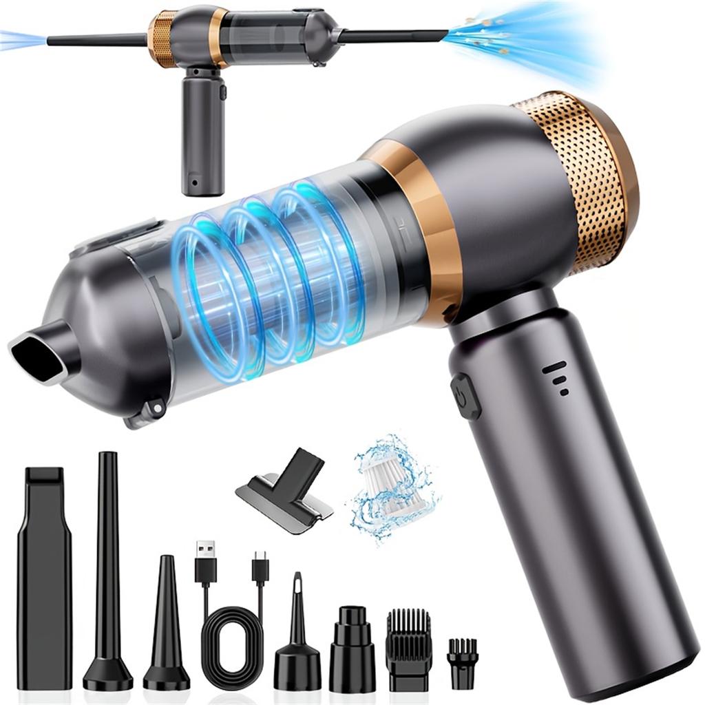  Car Vacuum 15000Pa Portable Cordless Handheld Vacuum Cleaner and  Duster with 2 Filter for Car, Sofa, , Pet, Home