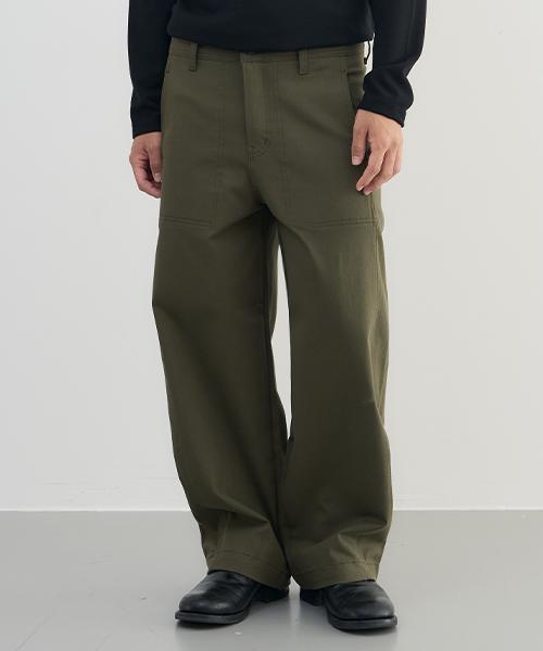 ARRAYED Fatigue Wide Balloon Chino Pants [Brown]