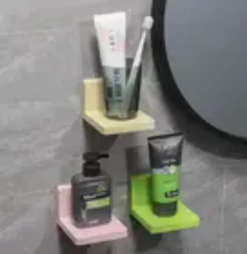 Bathroom Shelf Without Drilling Soap Dish Floating Shelves Plastic Kitchen Organizer Shower Caddy Spice Rack Shipping Free Items