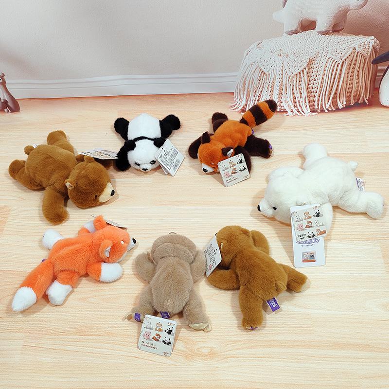 Xiangxiang Cute Animal Doll: Panda & Raccoon Plush Toy, Pocket-Size Companion Gift.