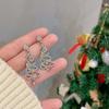 Zinc Zinc Alloy Christmas Tree Stud Earring Rhinestones Xmas Tree Ear Drop Christmas Tree Earring  Party