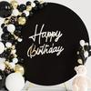 Happy Birthday 3D Letter Mirror Wall Stickers Acrylic Signature Birthday Party Decoration Background Wall Photo Home Decor