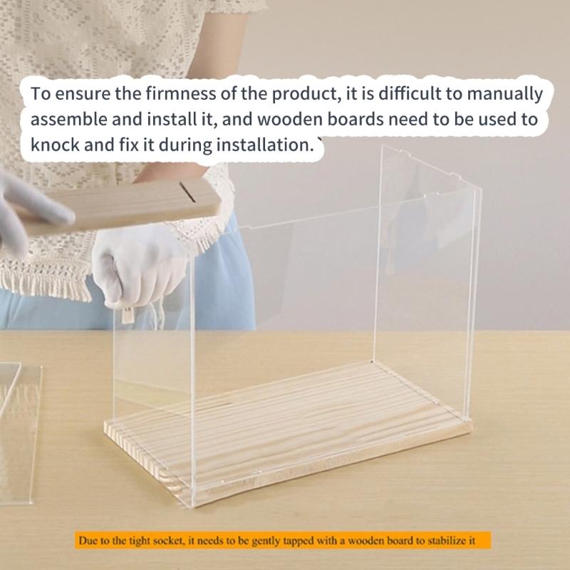 Acrylic Display Case for Miniature Collectibles and Toy Models Clear Dustproof Showcase Stand Perfume Storage Box