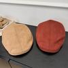New Suede Visor Women'S Cap British Style Newsboy Cap Winter Hats For Women Men Vintage Simple Visor Hat Solid Color Painter Cap
