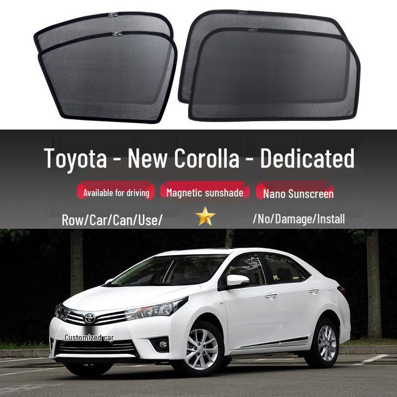Toyota Corolla Magnetic Car Sunshade - Heat Insulation Sun Protection Curtain for Side Windows