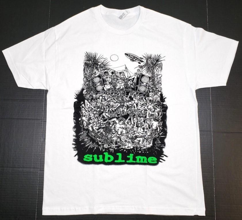 SUBLIME T-shirt LBC Ska Punk Long Beach Cali Tee Men s 100% Cotton White New S разноцветный