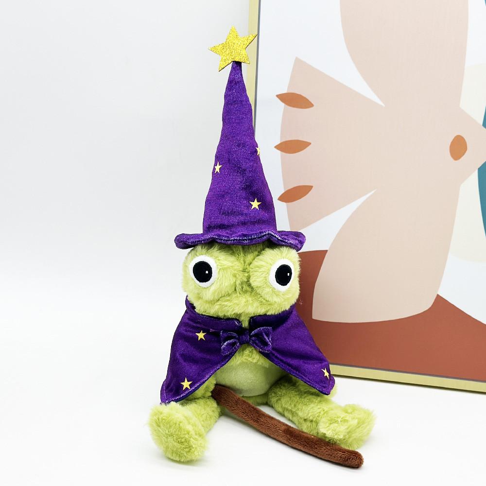 Moonlight Frog Manor Wizard Plush Toy Pp Cotton Filling For Playroom And Gift