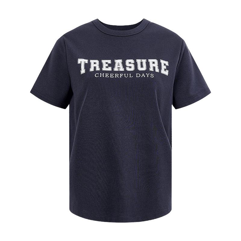 Women s Letter Print Round Neck T-shirt M