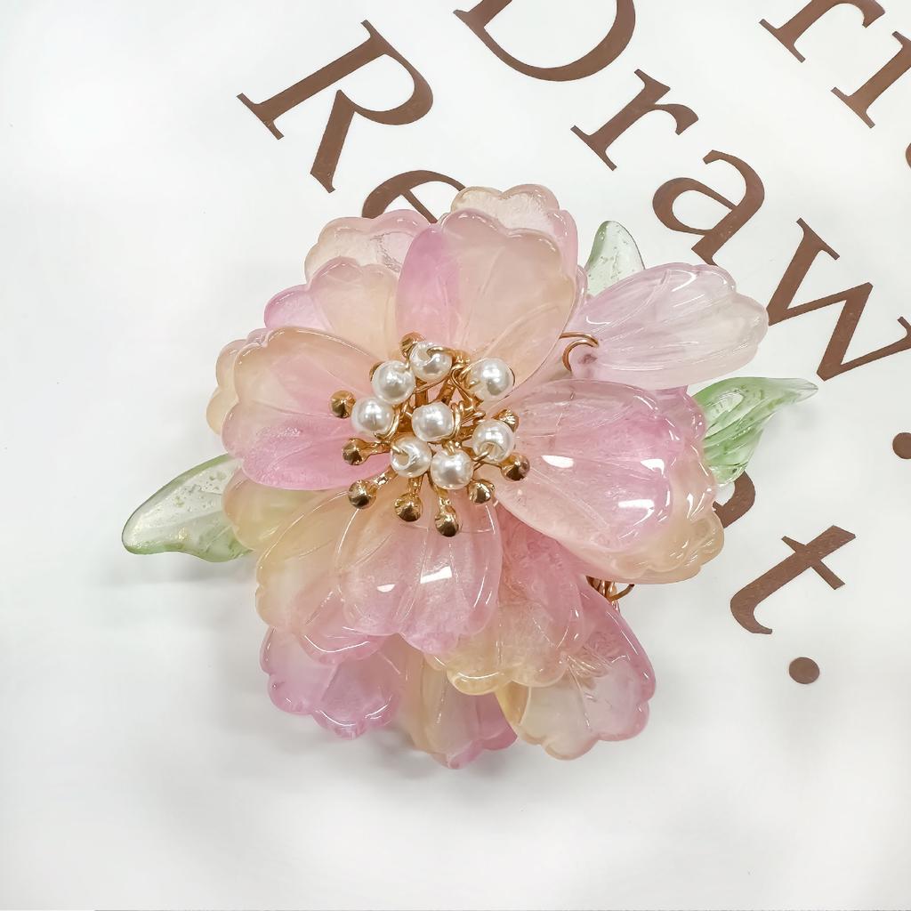 Antique And Beautiful Multi-Layer Lace Pearl Flower Handmade Diy Accessories Hanfu Cheongsam Hair Accessories Hairpin Accessories Decoration