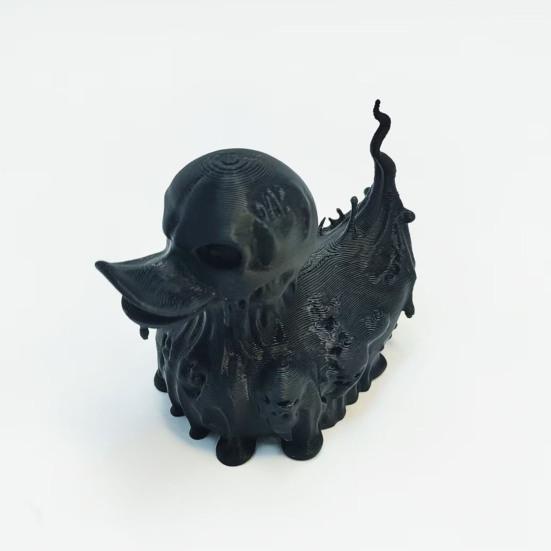 Halloween Duck Figurine 3D Printed Spider Duck Statue Horror Skeleton Ghost Duck for Home Bar Mantel Haunted House Decoration