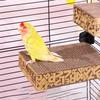 Double Sided Parrot Cardboard Platform Bird Claw Grinding Station  For Grinding Exercise