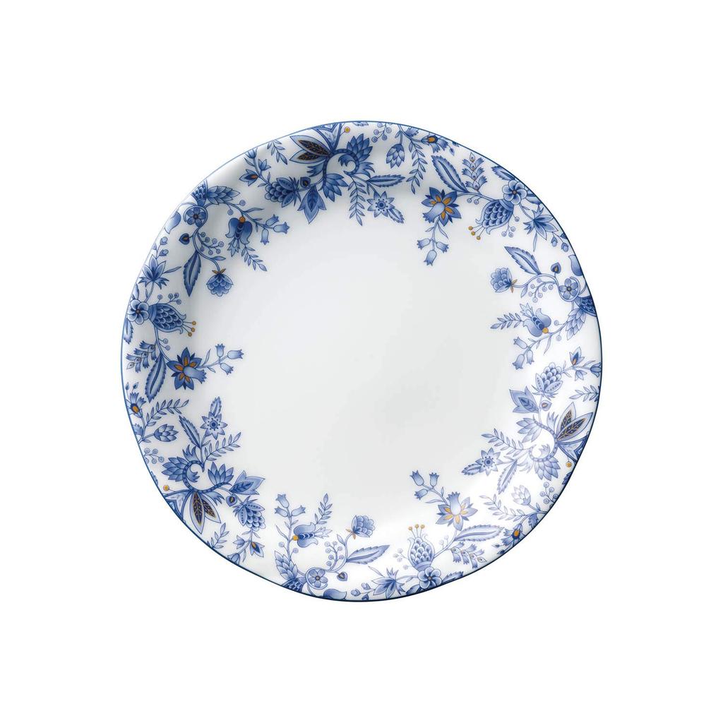 Noritake Plate, 21cm, Blue Sorrentino Color Line Finish, Microwave and Dishwasher Safe, Blue Bone China, 4965L/59311A