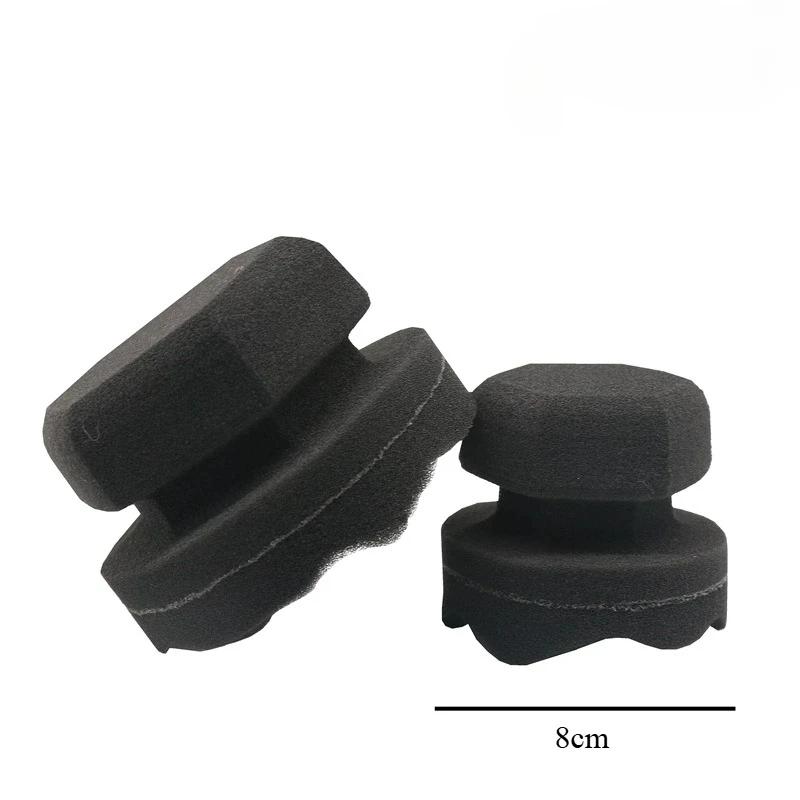 

Губка для полировки автомобильных шин, аппликатор для автомобильного воска с крышкой, изогнутая форма, легкая губка для полировки шин, инструменты для чистки шин, щетка для детейлинга