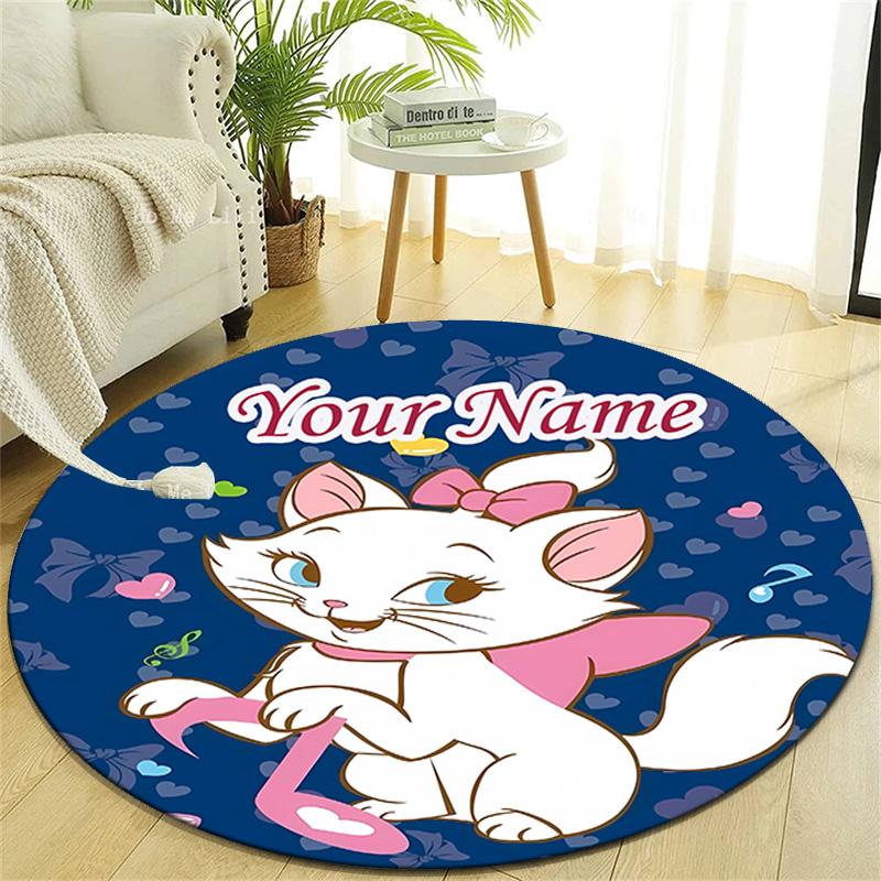 Personalized M-Marie Round Chair Office Rug - Perfect for Mat, Office Chair & More - Ideal Gift for Birthdays and Holidays