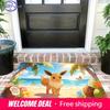 Eevee Tropical Beach Print Doormat Anti-slip Absorbent Floor Mat for Home Entrance Bedroom Living Room Decor