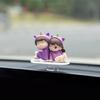 Car Accessory Car Interior Sliding Cartoon Couple Decoration Cute Figurine Ornament Vehicle Interior Accessory